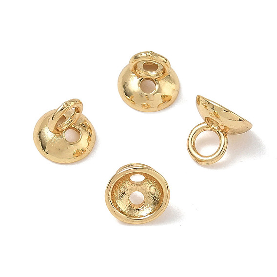 Brass Bead Cap Pendant Bails, for Globe Glass Bubble Cover Pendants