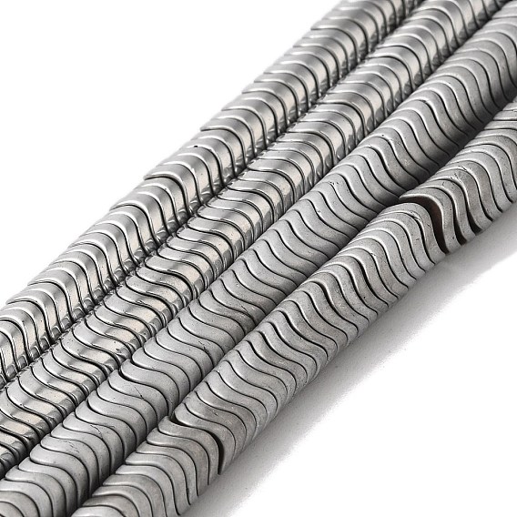 Гальванические синтетические немагнитные синтетические бусины из гематита, волнистый диск