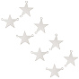 201 Stainless Steel Links Connectors, Laser Cut, Blank Stamping Tag, Star