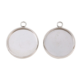 304 настройки кабошона для подвески из нержавеющей стали (полировать только снаружи, но не внутри), чашки безель с краями, плоско-круглые