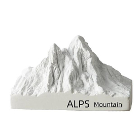 Gesso Alps Snow Mountain Statue Ornaments, Aromatherapy Essential Oil Diffuser Stone, for Home Bedroom Car Decoration