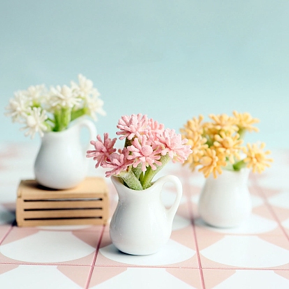 Бутылка из смолы для молока флокированный цветок десерт модель, украшение куклы, аксессуары для ролевых игр