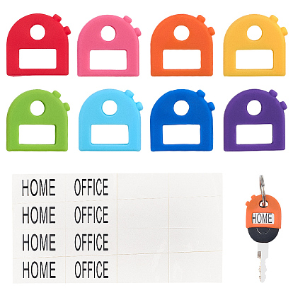 1Набор силиконовых чехлов для ключей и брелоков, с брелоком и наклейкой, Чехол-органайзер для ключей для мужчин и женщин, арка