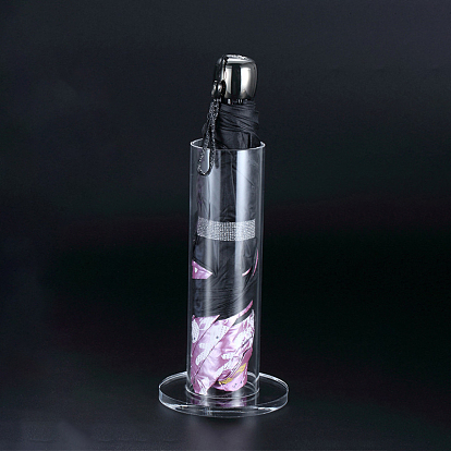 Несъемные стильные прозрачные акриловые подставки для колец для волос, держатели для резинки для волос, с плоским круглым основанием