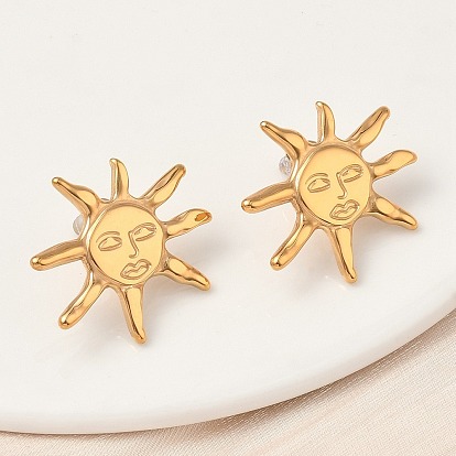 304 серьги-гвоздики из нержавеющей стали, ионное покрытие (ip)