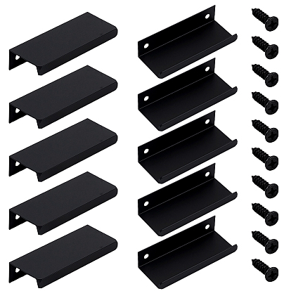 Ручки для ящиков из алюминиевого сплава, ручки шкафа, аксессуары для дверных ручек, с железным винтом