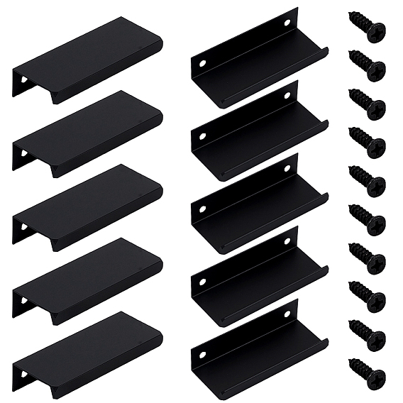 Ручки для ящиков из алюминиевого сплава, ручки шкафа, аксессуары для дверных ручек, с железным винтом