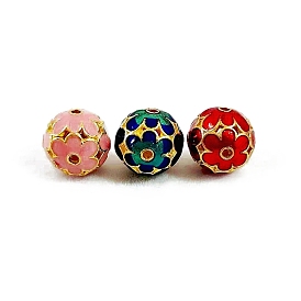 Handmade Cloisonne Beads, Enamel, Round