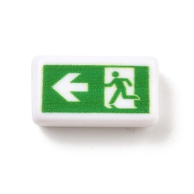 Непрозрачные акриловые бусины, знак аварийного выхода