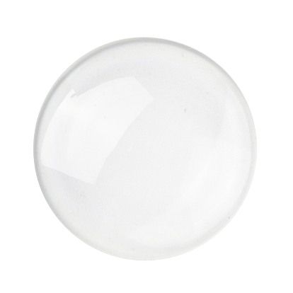 Transparent Glass Cabochons, Flat Round