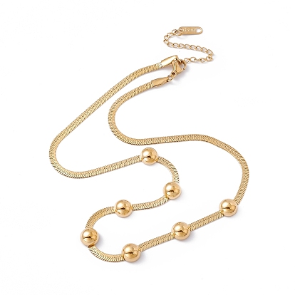 304 полукруглая подвеска из бисера из нержавеющей стали с цепочками в елочку для женщин