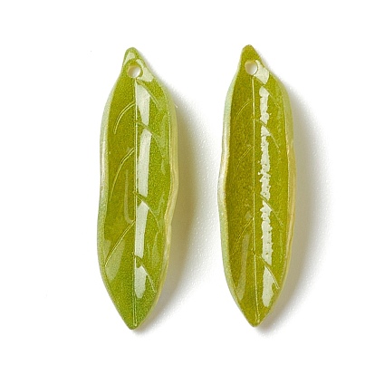 Opaque Resin Pendants, Leaf