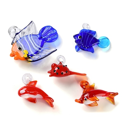 Подвески лэмпворк ручной работы, рыбы прелести