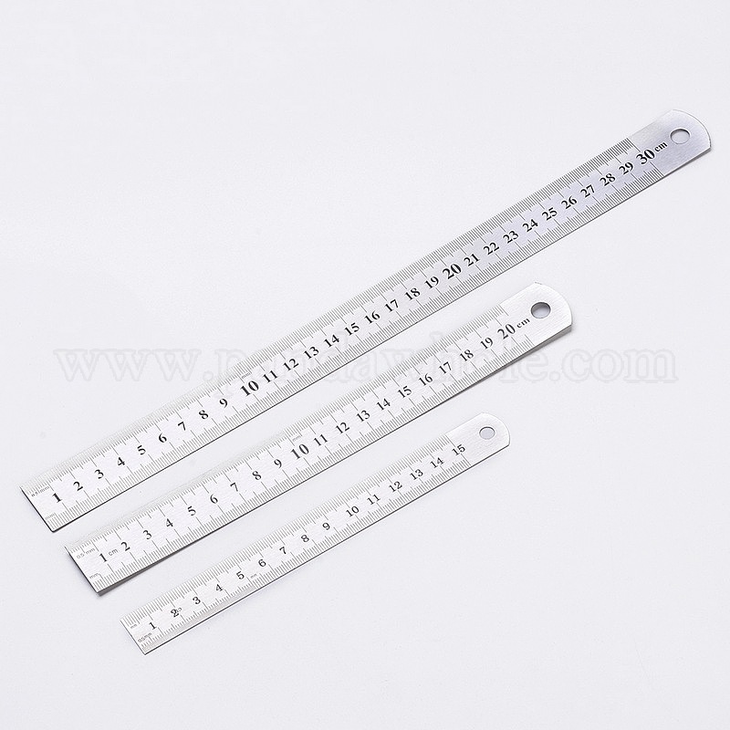 Double Side Stainless Steel Straight Ruler Metric Rule Precision Measuring  Tool 15/20/30/40/50cm School Office Drawing Supplies