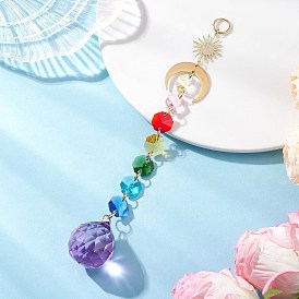 Стекло каплевидное окно висит ловцы солнца, 201 подвески из нержавеющей стали в форме солнца и луны для декора сада и улицы