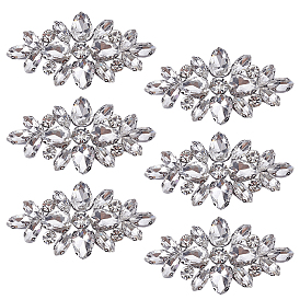 Glass Rhinestone Ornament Accessories, Flower