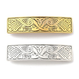 Viking Knot Alloy Retro Hair Barrettes, Hair Accessories for Women & Girls, Rectangle