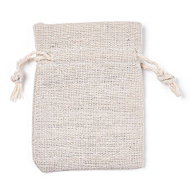 Pochettes d'emballage en tissu de coton sacs à cordon, sachets cadeaux, sachet de mousseline sachet de thé réutilisable, rectangle