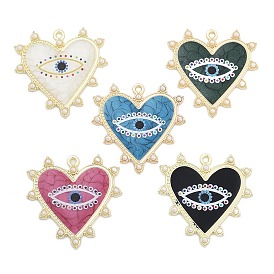 Alloy Pendants, With Plastic pearl, Heart, Eye, Charms