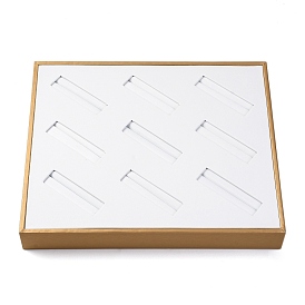 9-Slot Paper Bangle Display Tray Holder, Rectangle