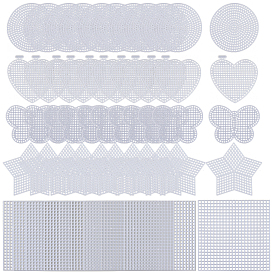 50 шт. 5 стили самодельные формы из пластикового холста, для остроконечных проектов, подставки и поделки, белые