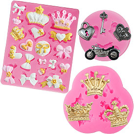 Food Grade Silicone Molds, Fondant Molds, For DIY Cake Decoration, Chocolate, Candy, UV Resin & Epoxy Resin Jewelry Making, Mixed Shapes
