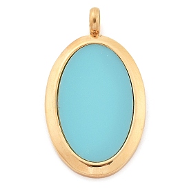 304 подвески из нержавеющей стали, с эмалью, овальный шарм, ионное покрытие (ip), золотые