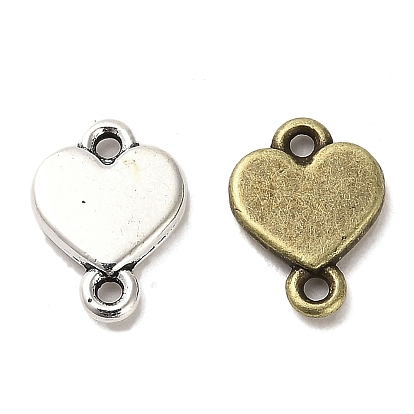 Tibetan Style Alloy Connector Charms, Cadmium Free & Lead Free, Heart