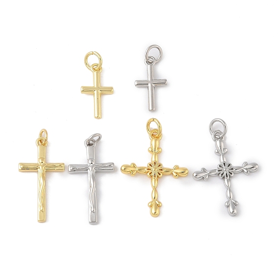 Латунные подвески, крест прелести, с целью перехода в кольце, долговечный, без свинца и без кадмия