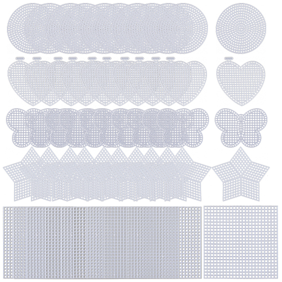 50 шт. 5 стили самодельные формы из пластикового холста, для остроконечных проектов, подставки и поделки, белые