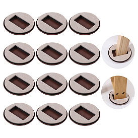 Felt with Plastic Office Anti-slip Chair Mats, Flat Round