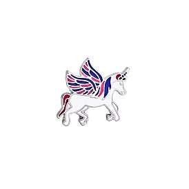 Unicorn Enamel Pin, Platinum Plated Alloy Badge for Backpack Clothes