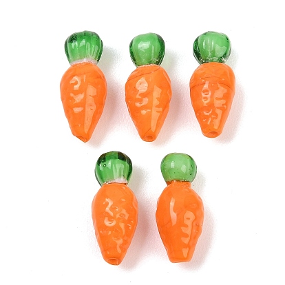 Бусины лэмпворк , морковь