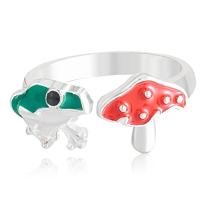 Открытая манжета из сплава лягушка и гриб для женщин