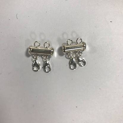 925 fermetures à glissière en argent sterling, fermoirs en peyotl, avec fermoirs mousquetons en argent sterling