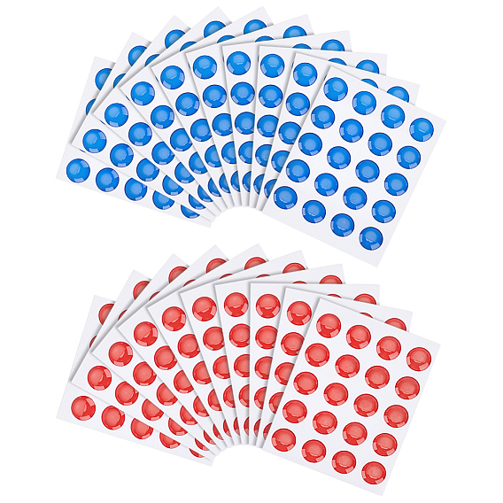 40шт 2 цвета ПВХ публичные знаки, маркировка горячей и холодной воды для крана, полукруглый