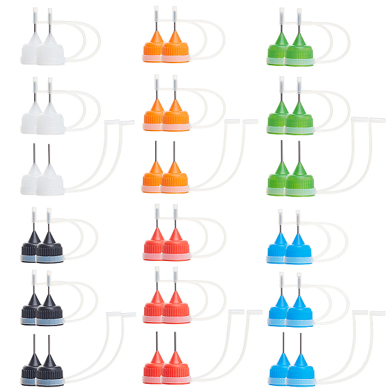 Benecrea 36 наборы 6 цвета железный сменный колпачок для иглы, для клеевых бутылок, бутылки капельницы жидкости