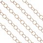 Aluminum Cable Chains, Textured, Unwelded, Oval