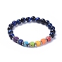 Yoga Chakra Schmuck, Edelstein Perlen Armbänder strecken, mit Messing-Perlen