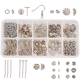 SUNNYCLUE DIY Making, Alloy/Iron Beads, Brass Earring Hooks and Iron Pins