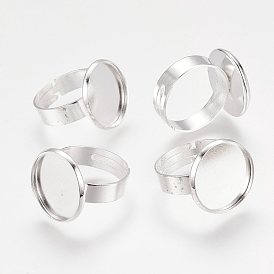 Компоненты регулируется латунные кольца, баз площадку кольцо, без никеля , 17 мм, лоток : 16 мм