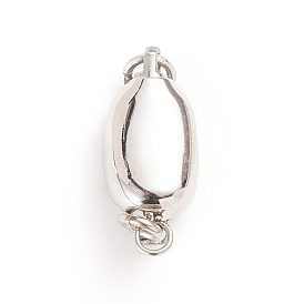 304 Stainless Steel Box Clasps, Oval