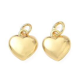 Латунные подвески, без кадмия и без свинца, сердце, с целью перехода в кольце