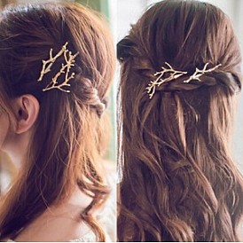 Chic and Unique Antler Hair Clip for Fashionable Princesses - Branch Alloy Edge Clamp by F261