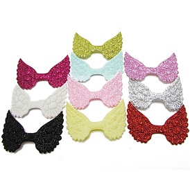 Cloth Angel Wings Decoration, with Glitter Powder, for DIY Hair Accessories, Children's Clothes