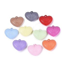 Непрозрачные акриловые подвески, сердце прелести