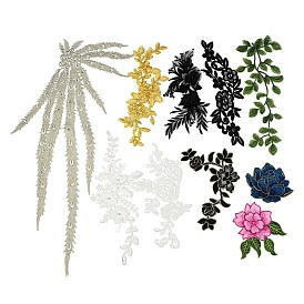 Polyester Embroidery Applqiues, Ornament Accessories, Mixed Shapes