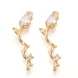 Латунные микро проложить кубического циркония подвески, 