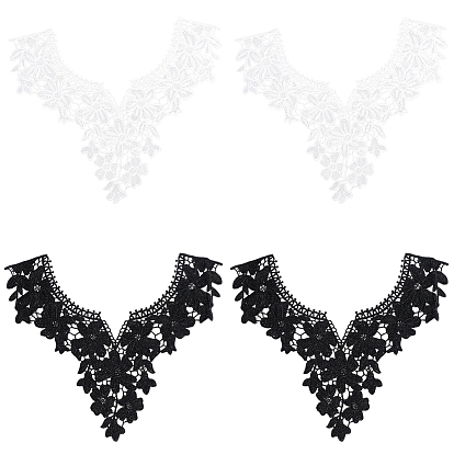 4 шт. 2 цветной полиэстеровый вышитый кружевной воротник, аксессуары для шитья одежды