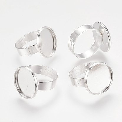 Компоненты регулируется латунные кольца, баз площадку кольцо, без никеля , 17 мм, лоток : 16 мм